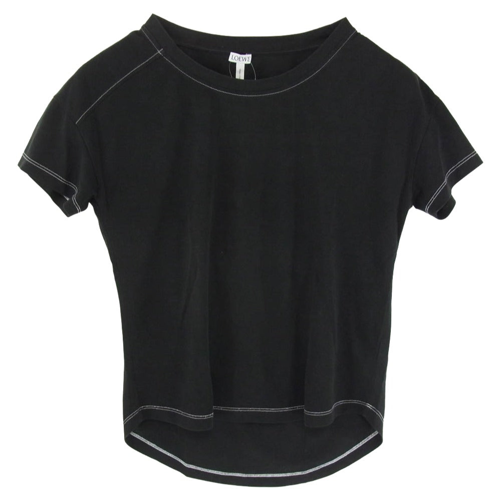 LOEWE ロエベ 19SS S6199401CR バック アナグラム ロゴ カットソー Tシャツ 半袖 ブラック系 S【中古】