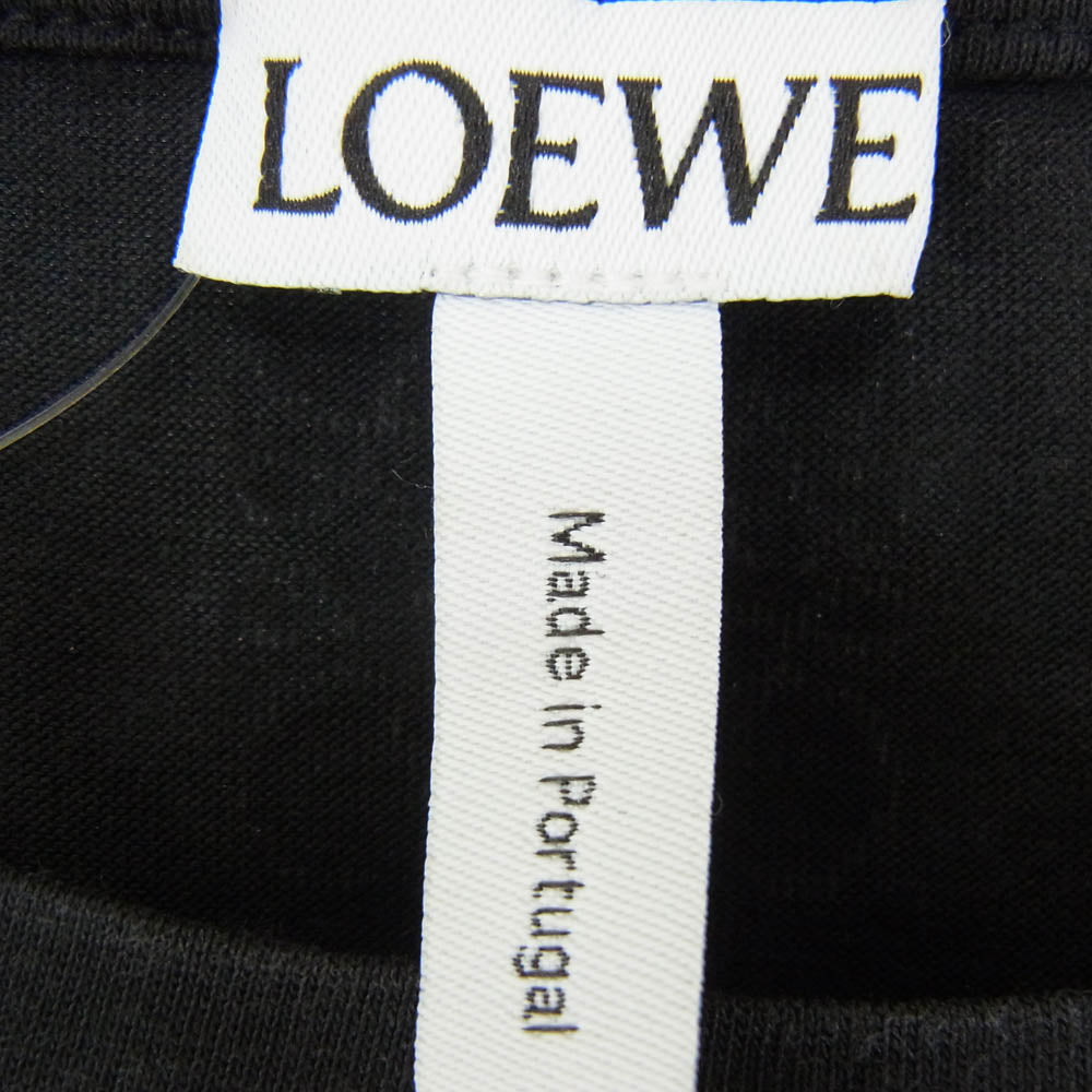 LOEWE ロエベ 19SS S6199401CR バック アナグラム ロゴ カットソー Tシャツ 半袖 ブラック系 S【中古】