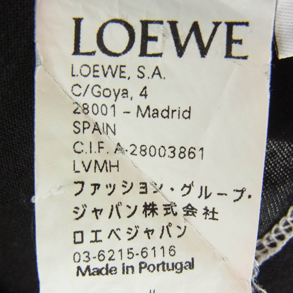 LOEWE ロエベ 19SS S6199401CR バック アナグラム ロゴ カットソー Tシャツ 半袖 ブラック系 S【中古】