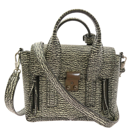 スリーワンフィリップリム Pashli Mini Satchel ミニサッチェル 2wayショルダー ハンドバッグ ブラック系 ホワイト系【中古】