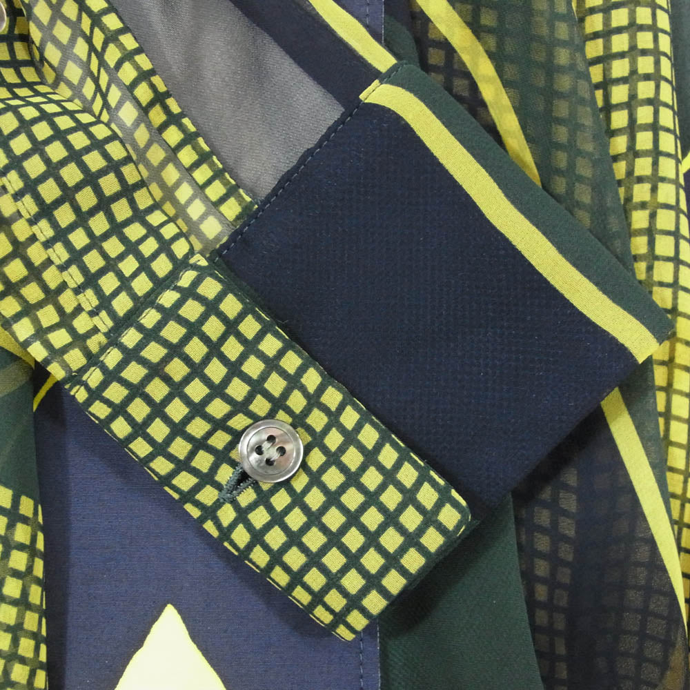 Sacai サカイ 15-02317 再構築 シフォン プルオーバー ブラウス 総柄 マルチカラー系 1【中古】