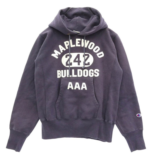 Champion チャンピオン PRODUCTS REVERSE WEAVE MAPLEWOOD 242 BULLDOGS 単色タグ リバースウィーブ プルオーバー パーカー フーディー パープル系 S【中古】