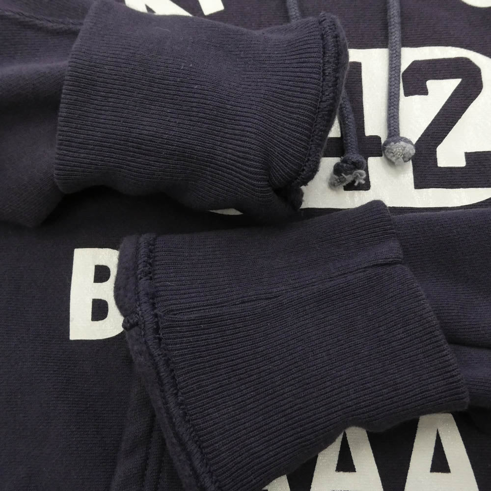 Champion チャンピオン PRODUCTS REVERSE WEAVE MAPLEWOOD 242 BULLDOGS 単色タグ リバースウィーブ プルオーバー パーカー フーディー パープル系 S【中古】