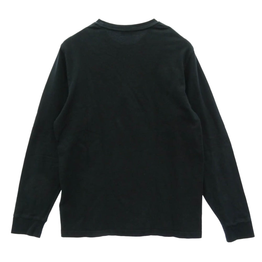 MONCLER モンクレール H20918D00005 LS TSHIRT ロングスリーブ クルーネック ロゴワッペン 長袖 Tシャツ カットソー ブラック ブラック系 M【中古】