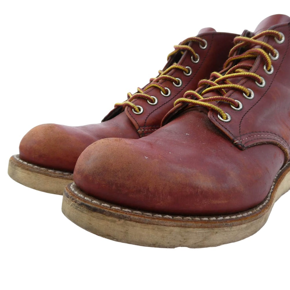 RED WING レッドウィング 9105 USA製 6INCH ROUND TOE BOOT 6インチ アイリッシュセッター ラウンドトゥ ブーツ ブラウン系 25.5cm【中古】