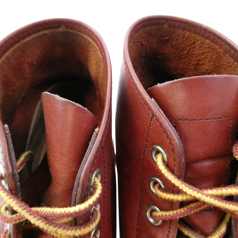 RED WING レッドウィング 9105 USA製 6INCH ROUND TOE BOOT 6インチ アイリッシュセッター ラウンドトゥ ブーツ ブラウン系 25.5cm【中古】
