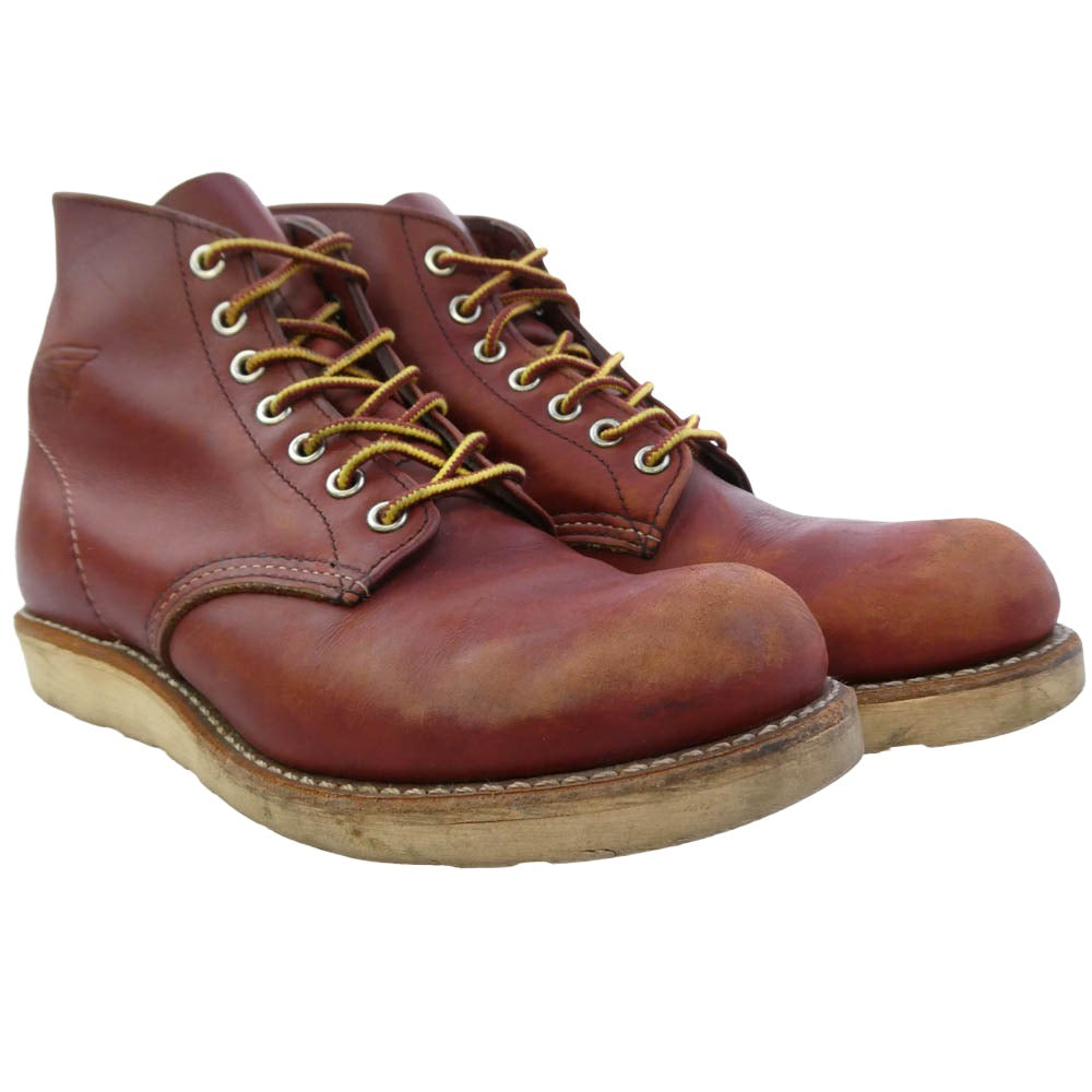 RED WING レッドウィング 9105 USA製 6INCH ROUND TOE BOOT 6インチ アイリッシュセッター ラウンドトゥ ブーツ ブラウン系 25.5cm【中古】