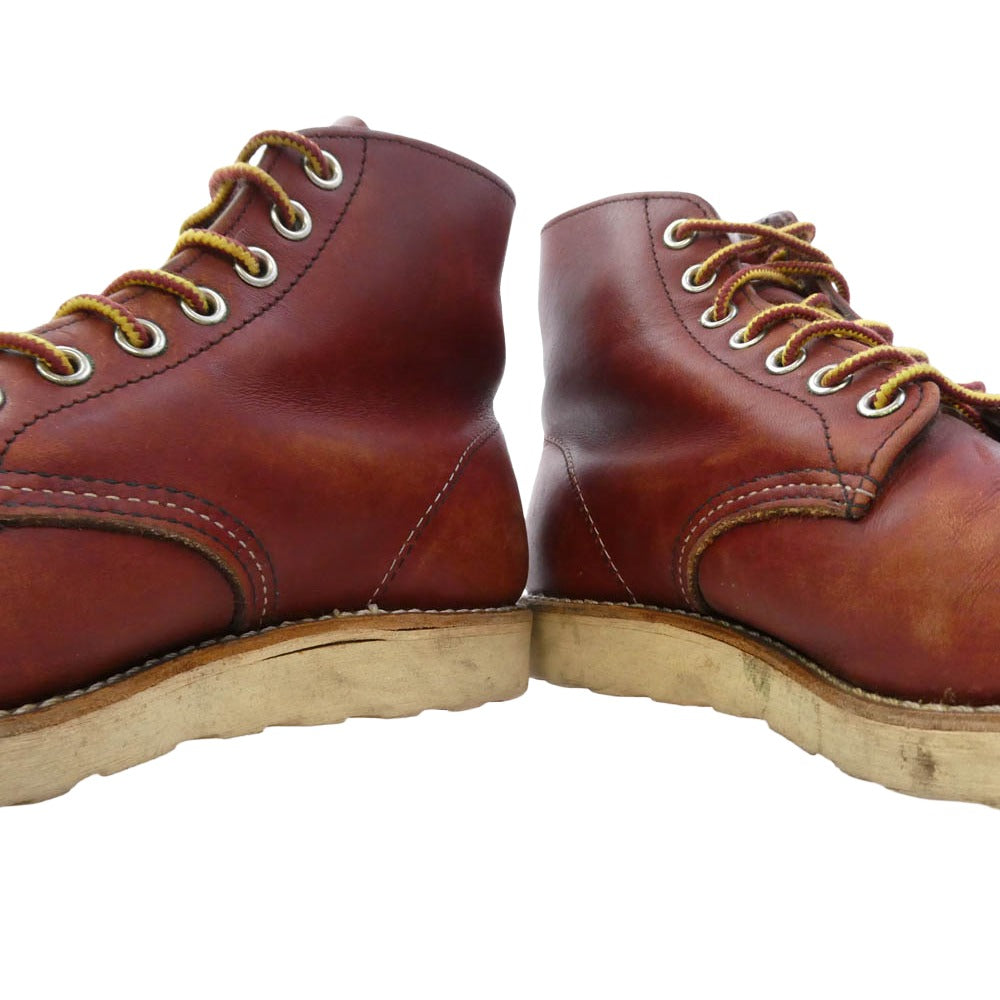 RED WING レッドウィング 9105 USA製 6INCH ROUND TOE BOOT 6インチ アイリッシュセッター ラウンドトゥ ブーツ ブラウン系 25.5cm【中古】