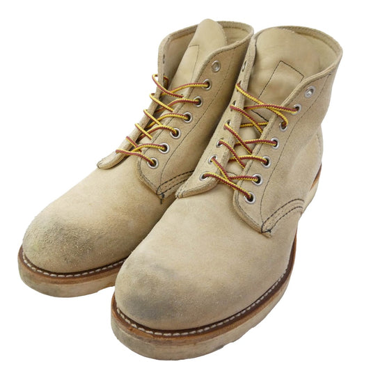RED WING レッドウィング 8167 USA製 6-inch Classic Round スエード ワーク ブーツ ライトブラウン系 26.5cm【中古】