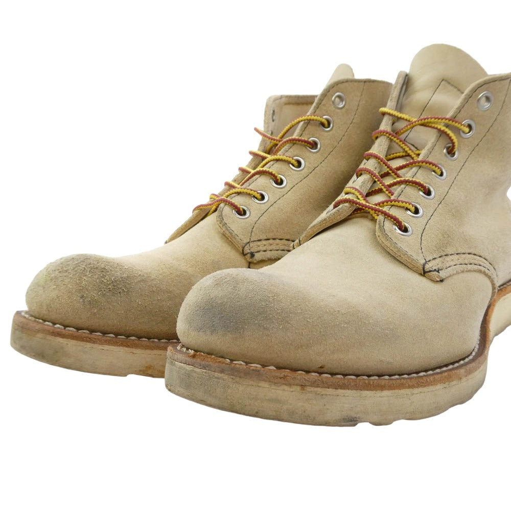 RED WING レッドウィング 8167 USA製 6-inch Classic Round スエード ワーク ブーツ ライトブラウン系 26.5cm【中古】