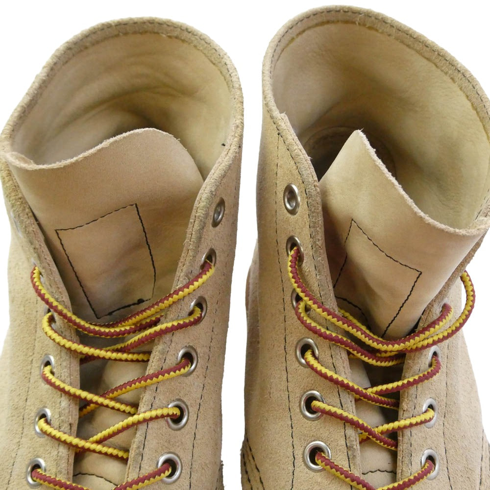 RED WING レッドウィング 8167 USA製 6-inch Classic Round スエード ワーク ブーツ ライトブラウン系 26.5cm【中古】