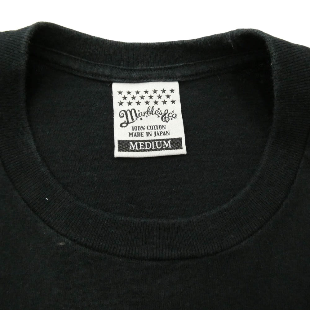 MARBLES マーブルズ WAITING FOR YOU プリント クルーネック 半袖 Tシャツ ブラック系 M【中古】