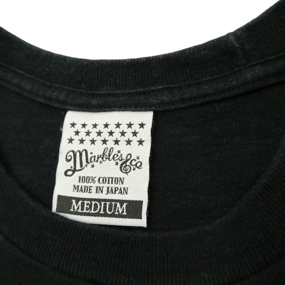 MARBLES マーブルズ WAITING FOR YOU プリント クルーネック 半袖 Tシャツ ブラック系 M【中古】