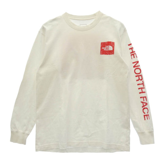 THE NORTH FACE ノースフェイス NT32231 L/S SLEEVE GRAPHIC T ロングスリーブ グラフィック 長袖 Tシャツ ホワイト系 M【中古】