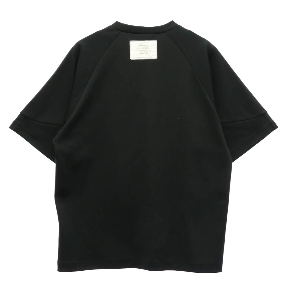 N.HOOLYWOOD エヌハリウッド 22SS 9221-CS05-006 CREW NECK T-SHIRT クルーネック ラグラン 半袖 Tシャツ ブラック系 M【中古】