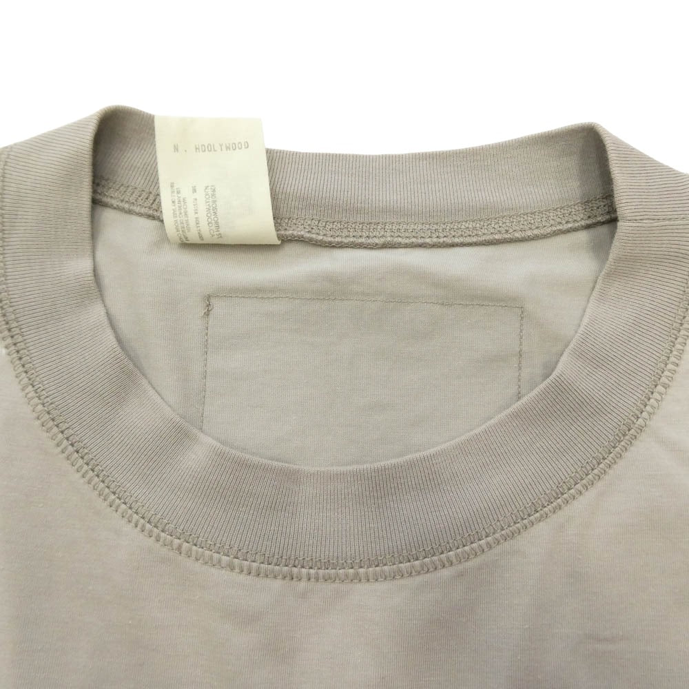 N.HOOLYWOOD エヌハリウッド 25SS 9251-CS55-015 CREW NECK T-SHIRT ミルスペック クルーネック ポケット付き 半袖 Tシャツ グレー系 ＥＸＴＲＡ　ＬＡＲＧＥ【中古】