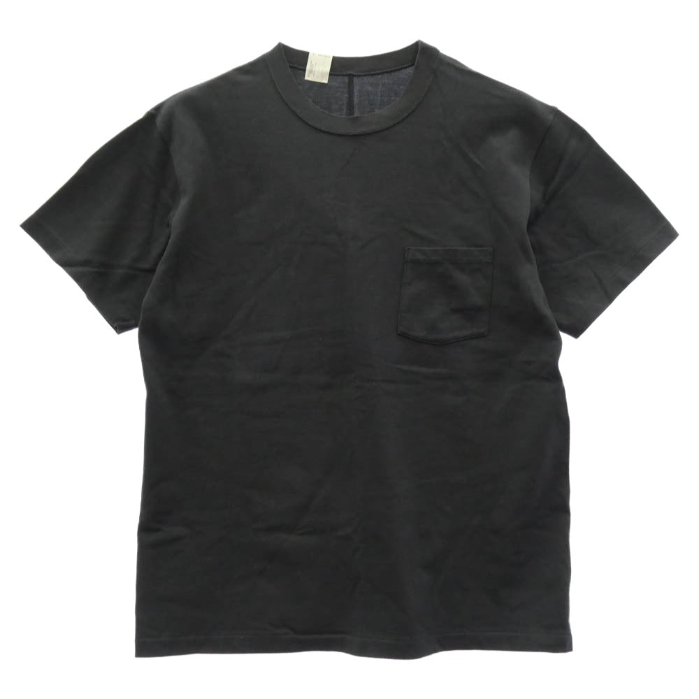 N.HOLLLYWOOD UNDERWEAR エヌハリウッドアンダーウェアー 16-RCH 251 CREW NECK T-SHIRT クルーネック ポケット付き 半袖 Tシャツ ブラック系 44【中古】