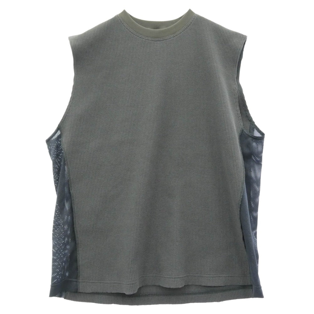 N.HOOLYWOOD エヌハリウッド 9241-CS55-032 TANK TOP サイドメッシュ エステル ワッフル クルーネック ベスト タンクトップ グレー系 42【中古】
