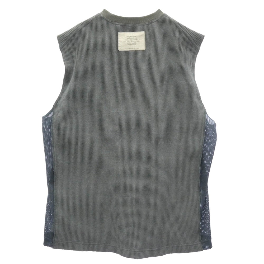 N.HOOLYWOOD エヌハリウッド 9241-CS55-032 TANK TOP サイドメッシュ エステル ワッフル クルーネック ベスト タンクトップ グレー系 42【中古】