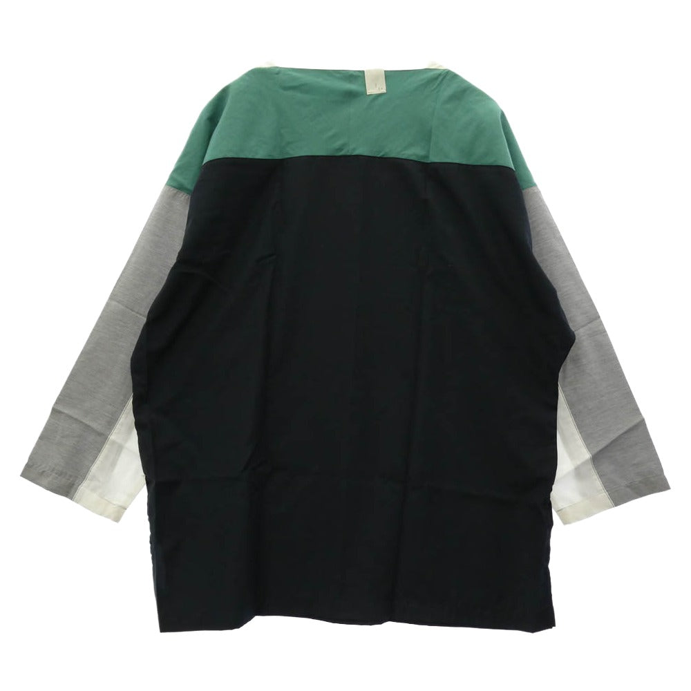 N.HOOLYWOOD エヌハリウッド 19SS 191-SH03-013 パネル切替 クルーネック プルオーバー シャツ マルチカラー系 38【中古】