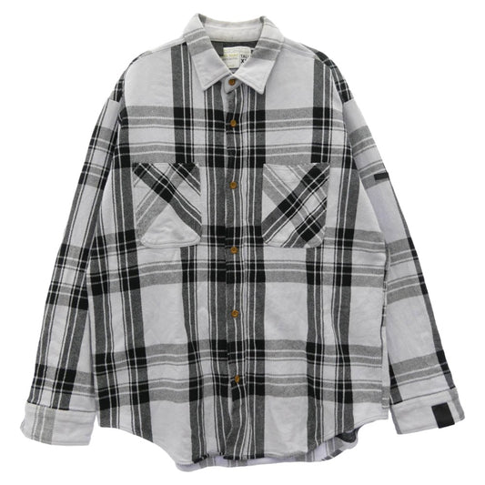 N.HOOLYWOOD エヌハリウッド BIG MAC ビッグマック 25SS 2251-SH4-013 BIG MAC SHIRT ビッグマック チェック 長袖 ネルシャツ ホワイト系 ブラック系 XL【中古】
