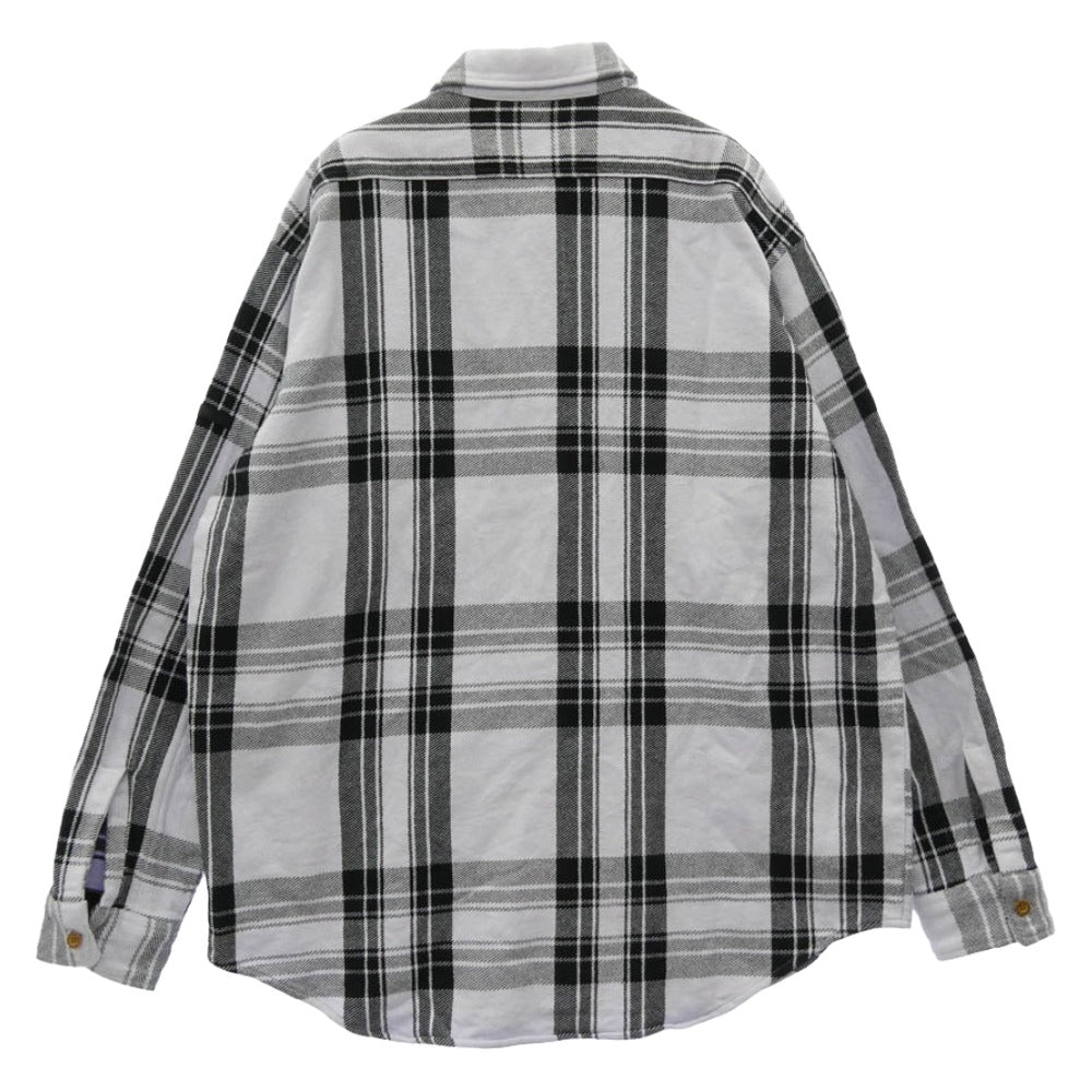 N.HOOLYWOOD エヌハリウッド BIG MAC ビッグマック 25SS 2251-SH4-013 BIG MAC SHIRT ビッグマック チェック 長袖 ネルシャツ ホワイト系 ブラック系 XL【中古】