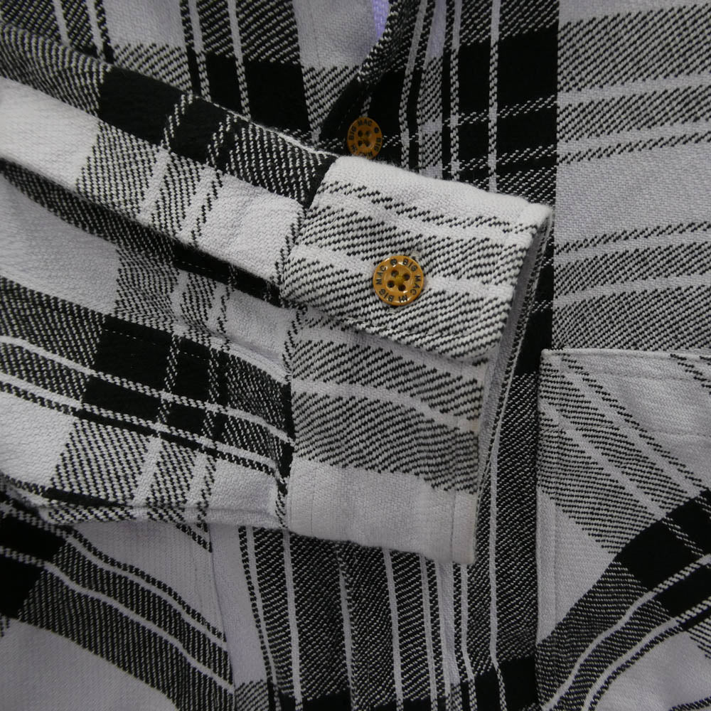 N.HOOLYWOOD エヌハリウッド BIG MAC ビッグマック 25SS 2251-SH4-013 BIG MAC SHIRT ビッグマック チェック 長袖 ネルシャツ ホワイト系 ブラック系 XL【中古】