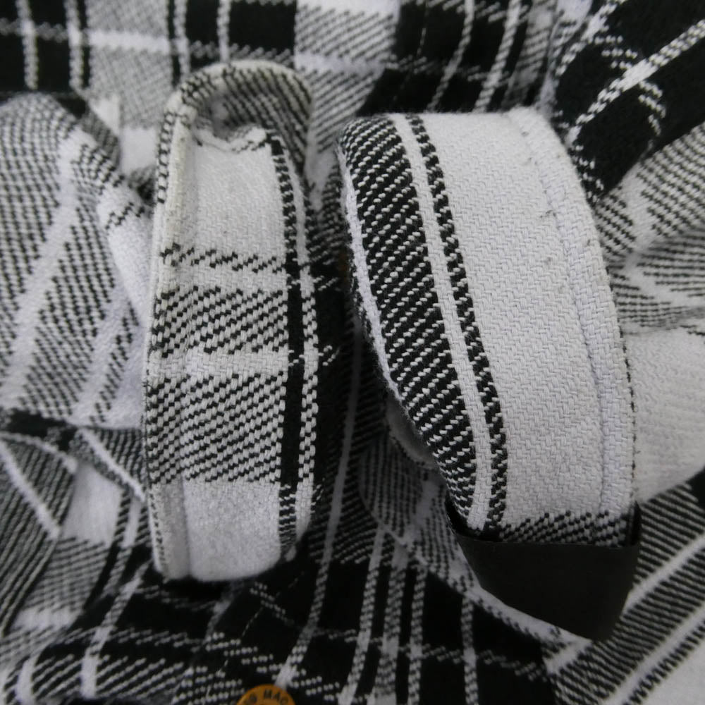 N.HOOLYWOOD エヌハリウッド BIG MAC ビッグマック 25SS 2251-SH4-013 BIG MAC SHIRT ビッグマック チェック 長袖 ネルシャツ ホワイト系 ブラック系 XL【中古】