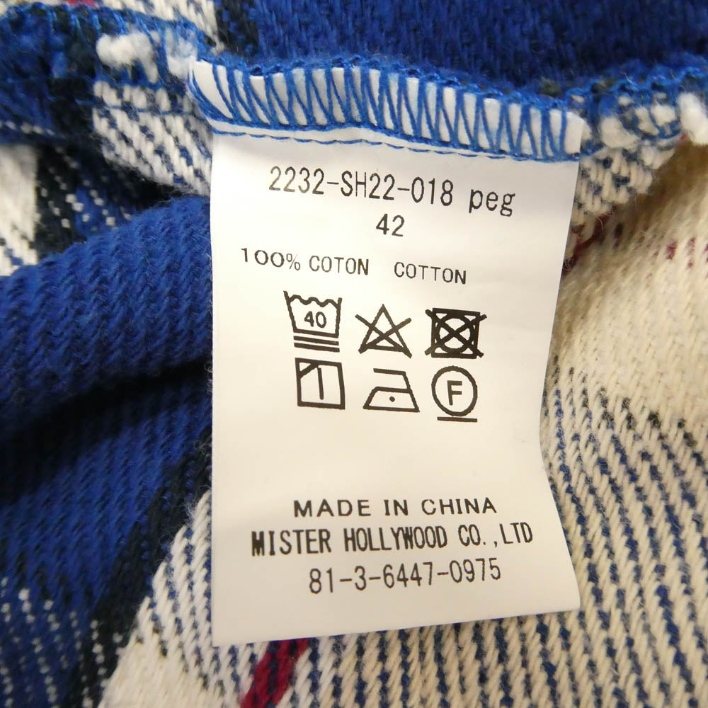 N.HOOLYWOOD エヌハリウッド BIG MAC ビッグマック 23AW 2232-SH22-018 COMPILE BIG MAC SHIRT ビッグマック チェック 長袖 ネルシャツ マルチカラー系 XL【中古】