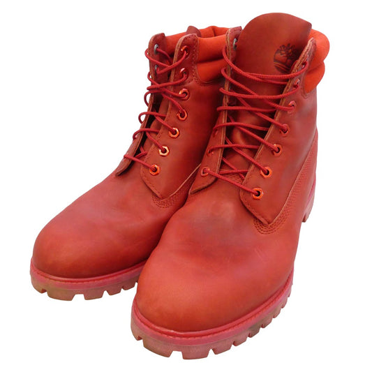 Timberland ティンバーランド A14LE 6 INCH DOUBLE COLLAR BOOT 6インチ ダブルカラー ブーツ レッド系 29cm【中古】