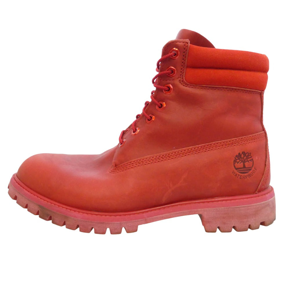 Timberland ティンバーランド A14LE 6 INCH DOUBLE COLLAR BOOT 6インチ ダブルカラー ブーツ レッド系 29cm【中古】