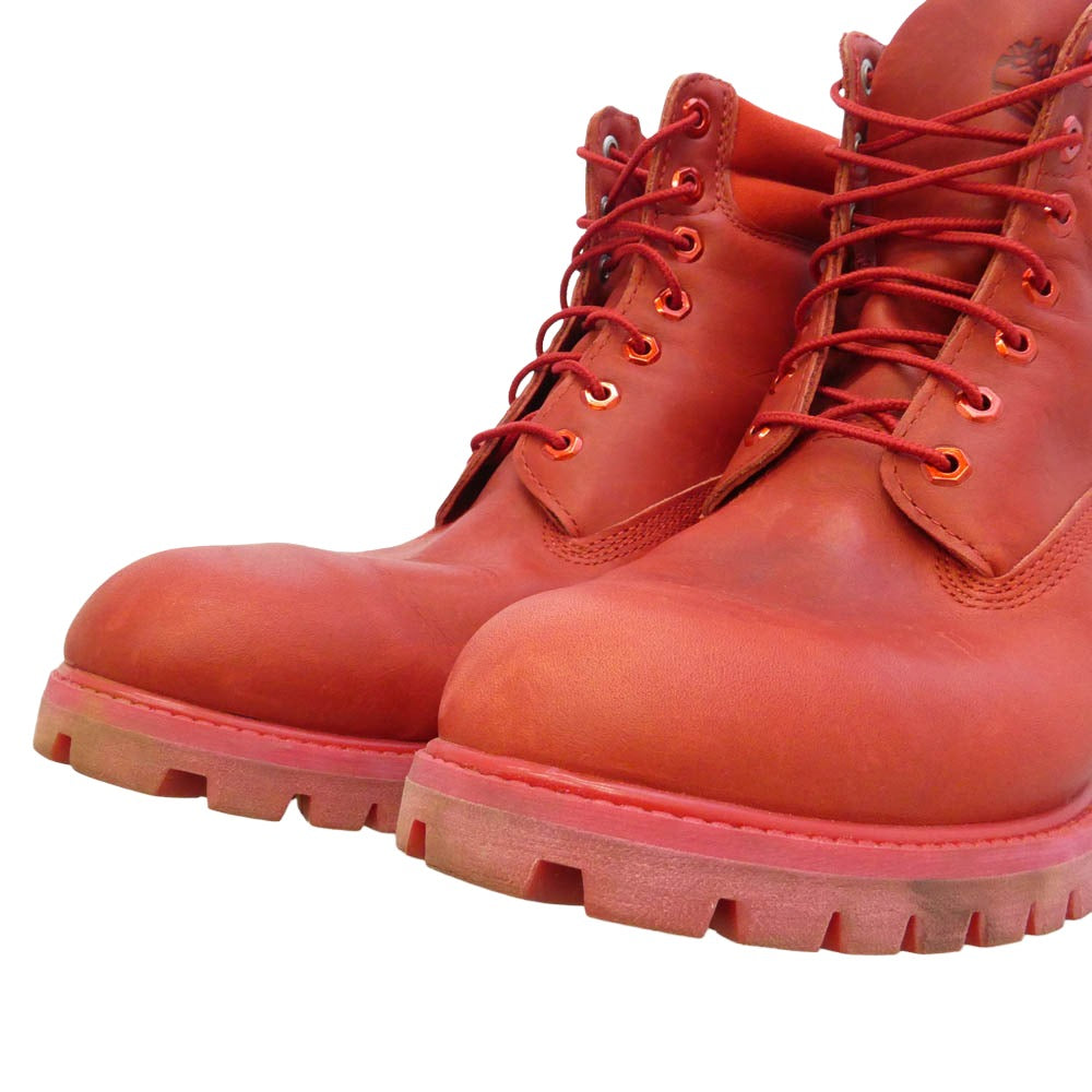 Timberland ティンバーランド A14LE 6 INCH DOUBLE COLLAR BOOT 6インチ ダブルカラー ブーツ レッド系 29cm【中古】