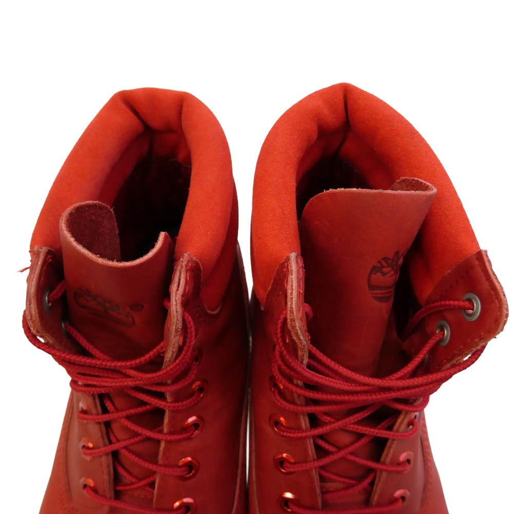 Timberland ティンバーランド A14LE 6 INCH DOUBLE COLLAR BOOT 6インチ ダブルカラー ブーツ レッド系 29cm【中古】