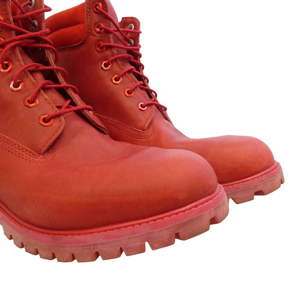 Timberland ティンバーランド A14LE 6 INCH DOUBLE COLLAR BOOT 6インチ ダブルカラー ブーツ レッド系 29cm【中古】