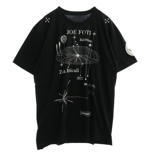 CHROME HEARTS クロムハーツ（原本無） Joe Foti Exhibition 2022 Zeta Reticuli フォティプリント クルーネック 半袖 Tシャツ ブラック系 XL【美品】【中古】