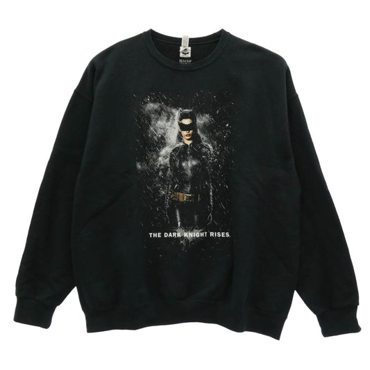 WACKO MARIA ワコマリア THE DARK KNIGHT TRILOGY SWEAT SHIRT(TYPE-8) ダークナイト プリント クルーネック スウェット トレーナー ブラック系 XXL【中古】