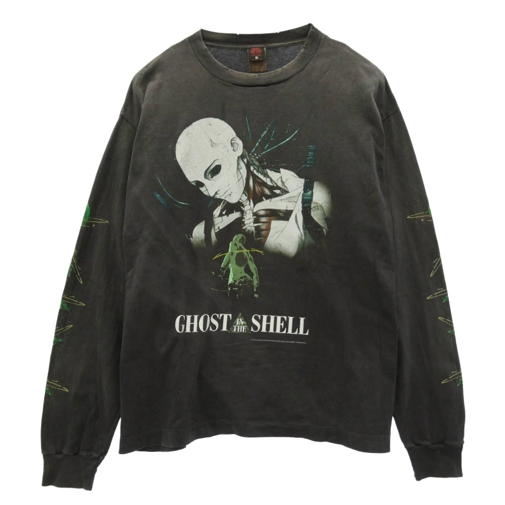 SAINT MICHAEL セントマイケル 24AW SM-YS1-0000-C33 GS_LS TEE/GITS 攻殻機動隊 プリント クルーネック 長袖 Tシャツ チャコール系 XL【中古】