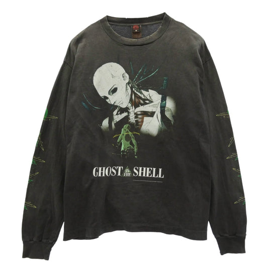 SAINT MICHAEL セントマイケル 24AW SM-YS1-0000-C33 GS_LS TEE/GITS 攻殻機動隊 プリント クルーネック 長袖 Tシャツ チャコール系 XL【中古】
