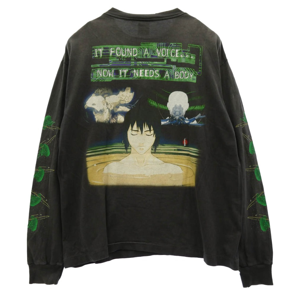SAINT MICHAEL セントマイケル 24AW SM-YS1-0000-C33 GS_LS TEE/GITS 攻殻機動隊 プリント クルーネック 長袖 Tシャツ チャコール系 XL【中古】