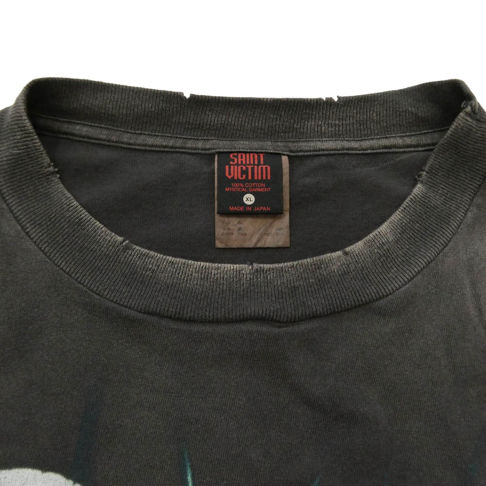 SAINT MICHAEL セントマイケル 24AW SM-YS1-0000-C33 GS_LS TEE/GITS 攻殻機動隊 プリント クルーネック 長袖 Tシャツ チャコール系 XL【中古】