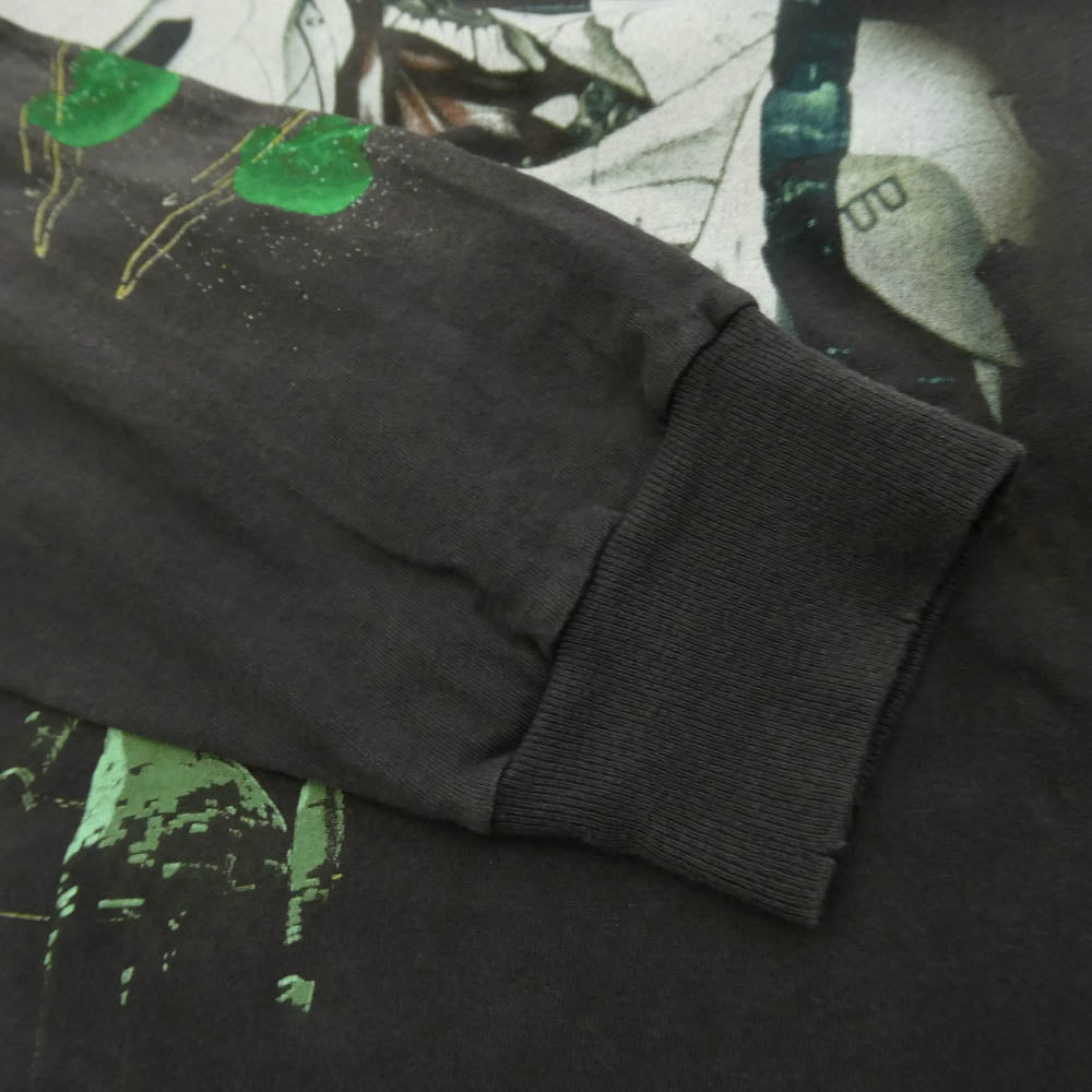 SAINT MICHAEL セントマイケル 24AW SM-YS1-0000-C33 GS_LS TEE/GITS 攻殻機動隊 プリント クルーネック 長袖 Tシャツ チャコール系 XL【中古】