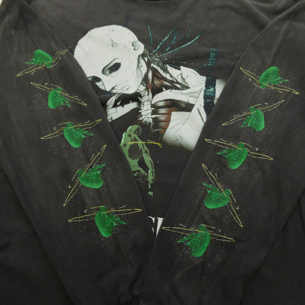 SAINT MICHAEL セントマイケル 24AW SM-YS1-0000-C33 GS_LS TEE/GITS 攻殻機動隊 プリント クルーネック 長袖 Tシャツ チャコール系 XL【中古】