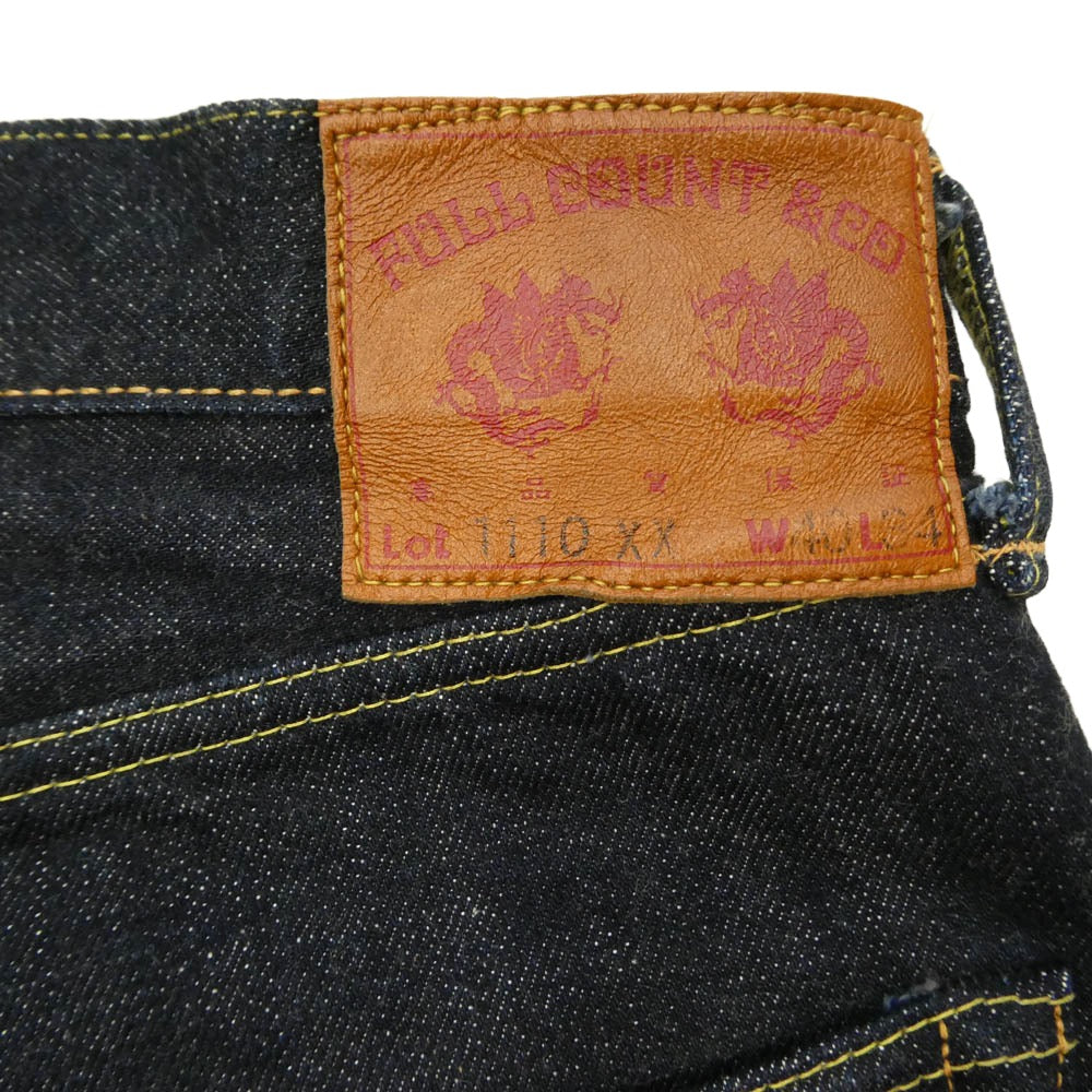 FULLCOUNT フルカウント 1110XX Tapered Denim 15.5oz テーパード デニム パンツ ネイビー系 W40L34【中古】