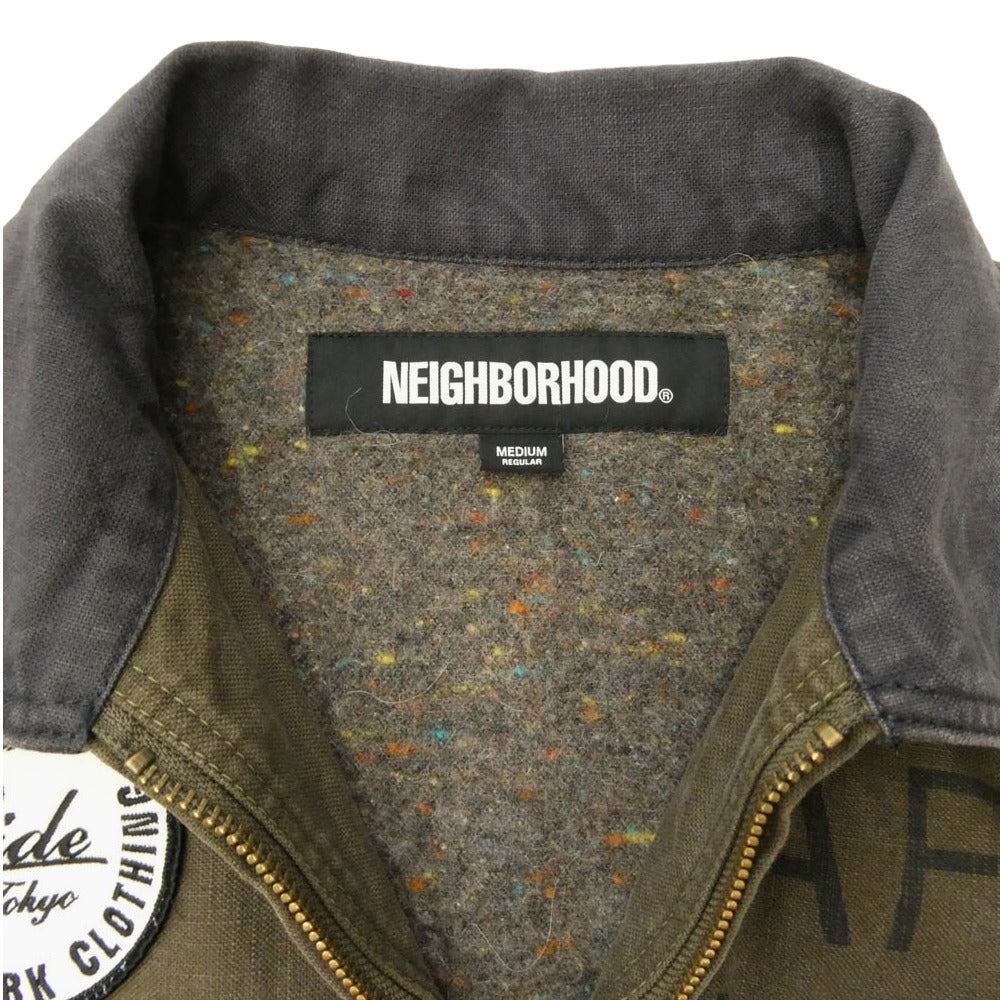 NEIGHBORHOOD ネイバーフッド 24AW 242UTNH-JKM02 DUCK WORK JACKET ダック ワークジャケット ブルゾン カーキ系 M【中古】
