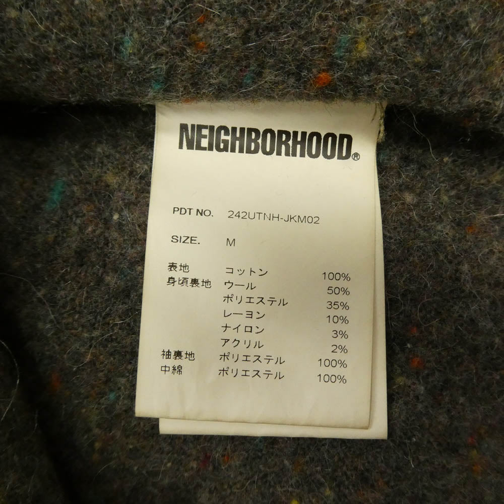 NEIGHBORHOOD ネイバーフッド 24AW 242UTNH-JKM02 DUCK WORK JACKET ダック ワークジャケット ブルゾン カーキ系 M【中古】