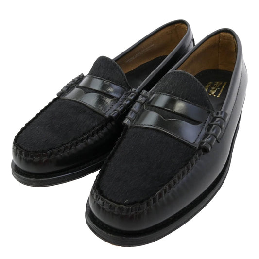 G.H.BASS & COMPANY ジーエイチバス BA11088 LARSON ラーソン ビーフ ロール ハラコ ローファー ブラック系 8.5【中古】