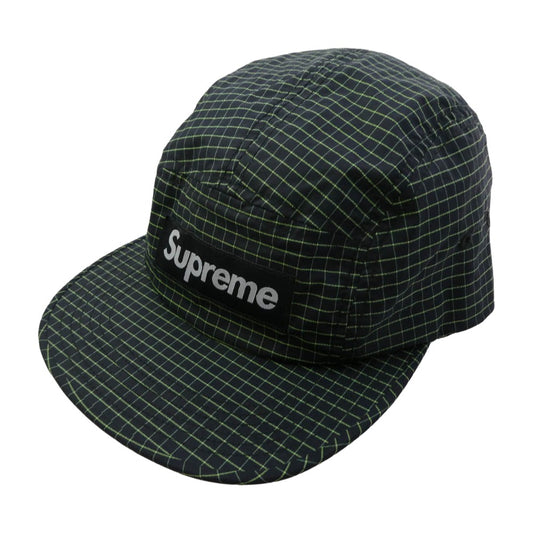Supreme シュプリーム 16SS 2-Tone Ripstop Camp Cap リップストップ キャップ ブラック系 グリーン系【中古】