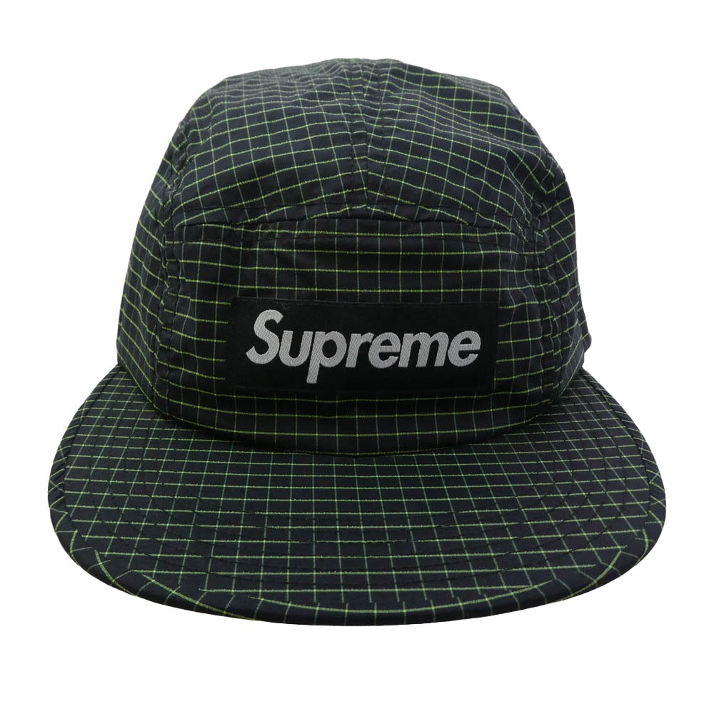 Supreme シュプリーム 16SS 2-Tone Ripstop Camp Cap リップストップ キャップ ブラック系 グリーン系【中古】
