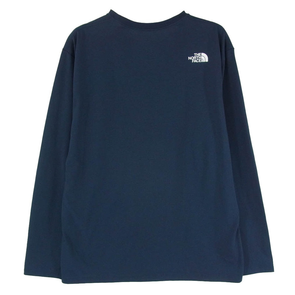 THE NORTH FACE ノースフェイス NT82287 L/S Activity Patch Logo Tee アクテビティ パッチ ロゴ 長袖 Tシャツ カットソー ネイビー系 L【中古】