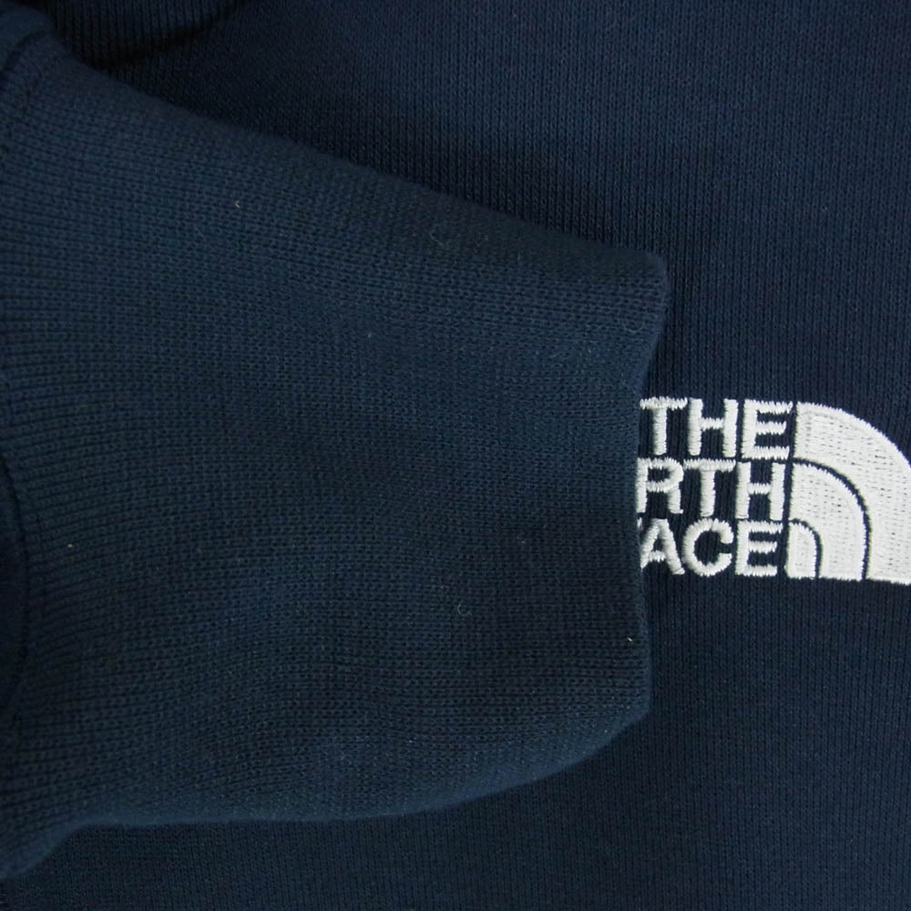 THE NORTH FACE ノースフェイス NT11952 Square Logo FullZip スクエア ロゴ フルジップ フーディ パーカー ネイビー系 L【中古】